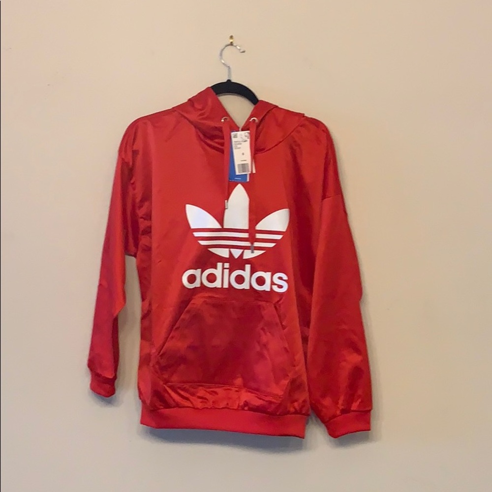 ❤️NWT❤️ Women’s Trefoil Adidas Satin Hoodie ❤️